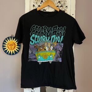 Scooby Doo Adult Black Short Sleeve Graphic T-Shirt Size Small